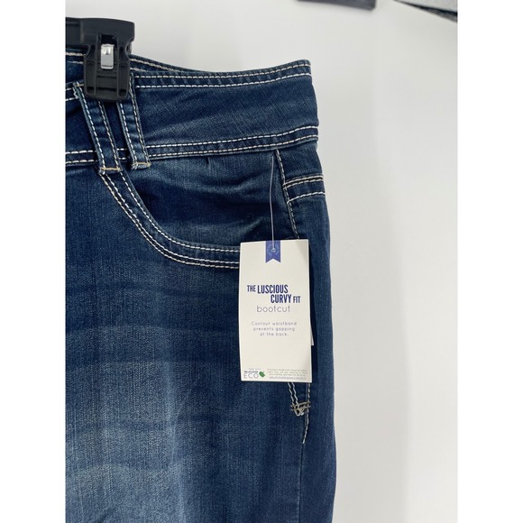 Wallflower The Luscious Curvy Fit Women's Size 24 REG Dark Wash Denim Jeans NWT - Picture 3 of 12